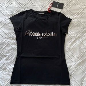 Roberto Cavalli Sport Logo Script T-Shirt